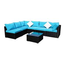 Koolwoom Outdoor Patio Furniture Set Sectional Wicker Sofa Washable Waterproof Outdoor Patio Furniture Sets Outdoor Sectional Furniture Outdoor Patio Furniture