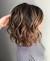 Medium Length Caramel Highlights On Black Hair