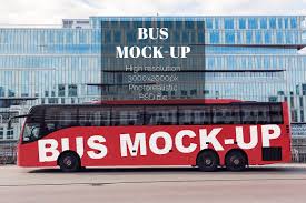 Bus Mock Up Ad Sponsored Mockup Photoshop Workflow Efficient Bus Advertising Mocking Business Illustration