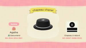 Chapeau Chanel Animal Crossing New Horizon Animal Crossing New Animal Crossing Animal Crossing Qr