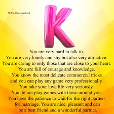 Schwerhörige stellt den buchstaben k dar, indem . The First Letter Of Your Name Shows Your Personality