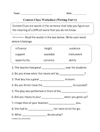 12 6th Grade Worksheet Unknown Words Context Clues Worksheets Vocabulary Worksheets Context Clues