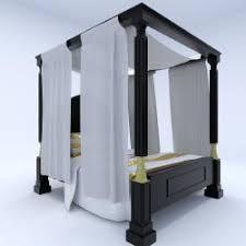 Sheer curtain diy for canopy bed. Victorian Canopy Bed 3d Models Stlfinder