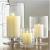 Glass Pillar Candle Holders