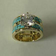 Wedding Engagement Rings Turquoise Stone Jewelry Turquoise Wedding Rings Wedding Rings Engagement