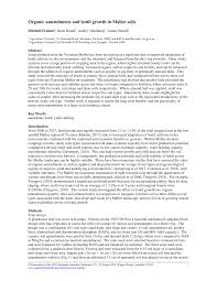 Organic amendments and lentil growth in Mallee soils