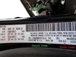 Automotive locksmith coding a toyota replacement key. How To Find Paint Codes And Interior Trim Codes On Your Jeep Grand Cherokee East Coast Auto Salvage