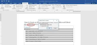 How To Make A Table Of Contents In Microsoft Word Pertaining To Microsoft Word Table Of Contents Template Table Of Contents Template Table Template Word Table