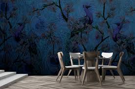 Wallpaper is an easy way to elevate a room. Argegno Dark Blue By Puckb