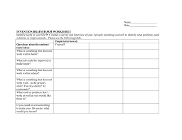We did not find results for: Invention Brainstorming Worksheet