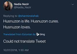 The same goes for crazy (مجنون magnuun); Sharmine Ishak Sam On Twitter If Anyone Knows What Husnuzon Is I Need Help To Understand It Bing Is Not Very Helpful