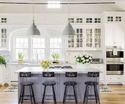 15 Gorgeous White Kitchens With Coloured Islands The Happy Housie Classic Kitchen Design Interior Design Kitchen Kitchen Style