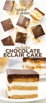 No Bake Chocolate Eclair Cake The Best Easy Recipe Chocolate Eclair Cake Eclair Cake Eclair Cake Recipes