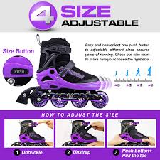 Amazon Com Papaison Adjustable Inline Skates For Kids And