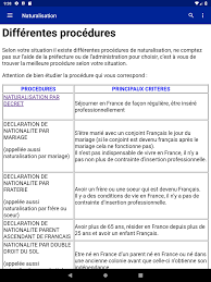 Les candidats à l'obtention de la nationalité française par mariage ou naturalisation devront désormais joindre à leur demande un diplôme ou une le niveau de langue ne sera plus évalué au cours d'un entretien individuel par un agent de préfecture, désormais supprimé, mais il appartiendra. Naturalisation For Android Apk Download