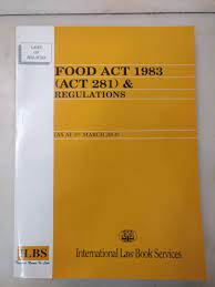 Prohibited feeding bottles (1) no person shall import, manufacture or advertise for sale or sell any feeding s. Food Act 1983 Act 281 Regulations International Law Book Services Textbooks On Carousell