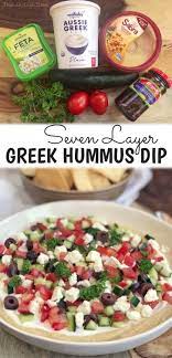 7 Layer Greek Hummus Dip The Lazy Dish Recipe Appetizers For Party Easy Appetizer Recipes Healthy Dip Recipes