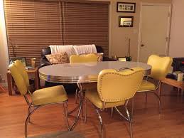 Vintage Mid Century Daystrom Chrome Dinette Table And Four Chairs Dinette Tables Dinette Table