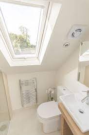 You might not think about your attic space when it comes to designing a. Small Loft Conversion Idea Small Attic Bathroom Loft Bathroom Bathroom Interior