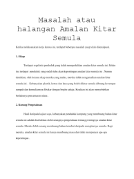 Kesan sekiranya tidak menjalankan program kitar semula ialah suhu akan menjadi panas,pencemaran sungai akan berlaku,pokok akan banyak ditebang untuk membuat kerja dan akan bertambah tempat pelupusan sampah. Halangan Amalan Kitar Semula