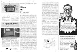 Most of all, he attacked puritan morality. The Happiest Days Of H L Mencken Esquire October 1957