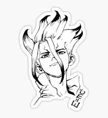 Black And White Manga Stickers Dr Stone Stickers Anime Stickers Aesthetic Stickers Cute Stickers