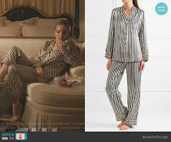 Black And White Striped Silk Pajamas Fallon S Black And White Striped Silk Pajamas On Dynasty Satin Pyjama Set Silk Pajamas Stripe Silk