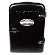 Buy frigidaire fridge and get the best deals at the lowest prices on ebay! Frigidaire 0 3 Cu Ft 6 Can Retro Mini Fridge In Black Efmis129 Black The Home Depot
