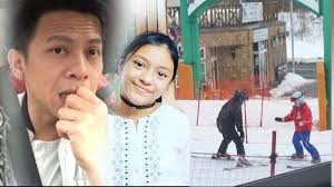 Lihat Kelakuan Alleia Main Boneka Salju dan Ski di Jepang, Ariel Noah: Anak  Siapa Itu?