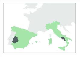 Map of spain is a site dedicated to providing royalty free maps of spain, maps of spanish cities and links of maps to buy. A Map Of Western Europe Showing Extremadura Spain And Campania Italy Download Scientific Diagram