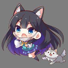 hook houkago cinderella 2 kurumai mikuru animal ears chibi seifuku sweater  tagme tail transparent png | 991381 | yande.re