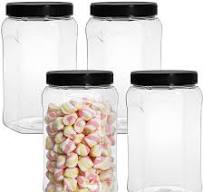 Amazon.com: Okllen 4 Pack 70 FL Oz Half Gallon Plastic Jars with Lids,  Empty Storage Gallon Containers Airtight Canisters for Dry Food Storage  Jar, ...