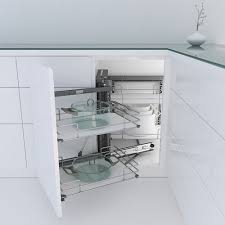 Stainless steel magic carousel cabinet ₹ 4,000/ piece. Everyday Solid Base Corner Storage Corner Pull Out Solid Base 900 Manufacturer From Rajkot