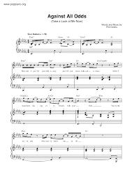 This clue was last seen on june 12 2021 in the popular crosswords with friends puzzle. Phil Collins Against All Odds Sheet Music Pdf Free Score Download