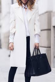Black And White Coat Photo C L A S S Y In The City White Coat Outfit Fashion Coat Outfits