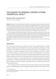 Pdf The Concept Of Internal Control System Theoretical Aspect