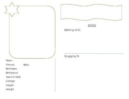 How to make your own professional looking homemade trading cards on microsoft word or pages. Baseball Card Templates Worksheets Teaching Resources Tpt