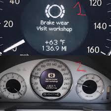 Mainly found on higher end cars, this indicator light will let you know when it's time to get your brakes checked out. W211 Display Brake Wear Benz Nn Online Store Facebook