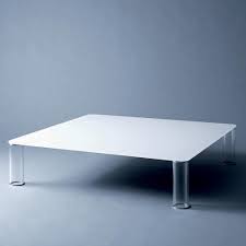 Baxton studio acrylic coffee table with magazine rack: Pipeline Coffee Table White Square By Glassdomain Co Uk