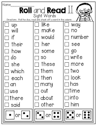 Sight Word Dice Game Sight Words Kindergarten Teaching Sight Words Sight Words