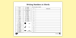 writing numbers in words worksheet teacher made