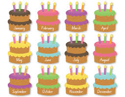 birthday cake themed birthday chart