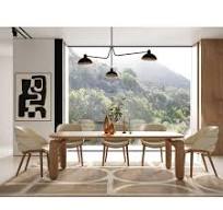 MR MODREST Modrest Michael Mid-Century Walnut Wood 39.4 in. 4 Legs Dining  Table Seats 6 81585 - The Home Depot