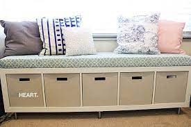 Window seat prior to painting. Diy Window Seat Withheart Diy Window Seat Ikea Bookcase Bedroom Diy