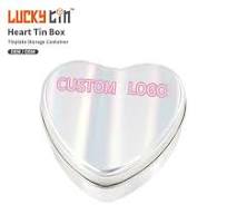 [Hot Item] Manufacturers Custom Tinplate Storage Container Loving Metal Case Laser Heart Shape Tin Box Food Packaging for Valentines Day