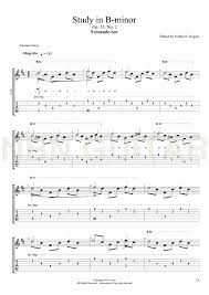 Bach Toccata And Fugue In D Minor Sheet Music Easy Piano Study In B Minor Fernando Sor Sheet Music Tabs Partition Guitare Classique Partitions Ukulele Tablature