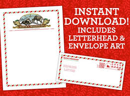 Santa, north pole, to the envelope. Letter From Santa Claus Pdf Download North Pole Christmas Etsy