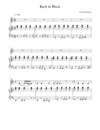 This track is the third single from the back to black album and was. Wip Back To Black Amy Winehouse Sheet Music For Piano Vocals Piano Voice Musescore Com