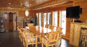 Rustic log dining room furniture handcrafted in northern minnesota perfect for home, cabin or lodge. Cabin Furniture For Rustic Homes Everything Log Homes