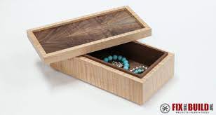 If you have a lot of jewelry and you wish to keep it organized than you should definitely have a cute jewelry box. How To Make A Simple Wooden Jewelry Box Free Plans Fixthisbuildthat